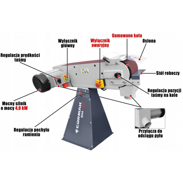 Стрічково-шліфувальний верстат CORMAK SM-150 (SM150)