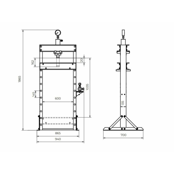 Прес гідравлічний Holzmann WP30ECO