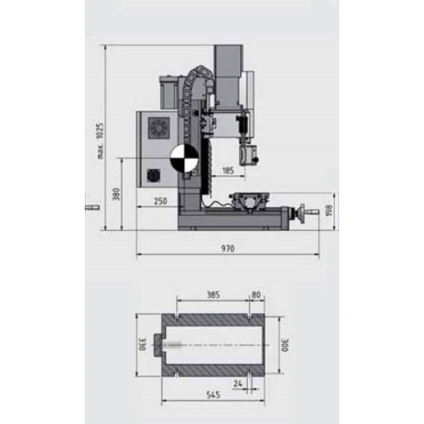 Фрезерний верстат Optimum Maschinen OPTImill MH 25V