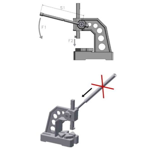 Ручний рейковий прес Optimum Maschinen DDP 10 (3359011)